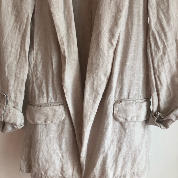 Linen oat/flax blazer - Picture 6 of 8